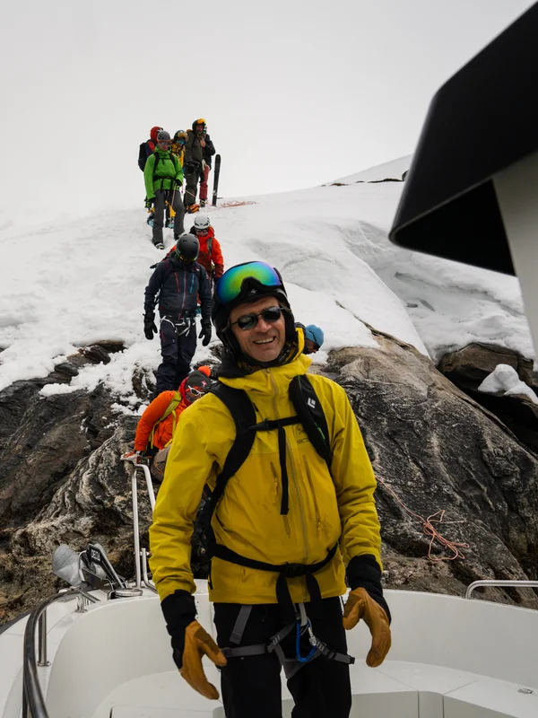 Skier descending a Greenlandic slope